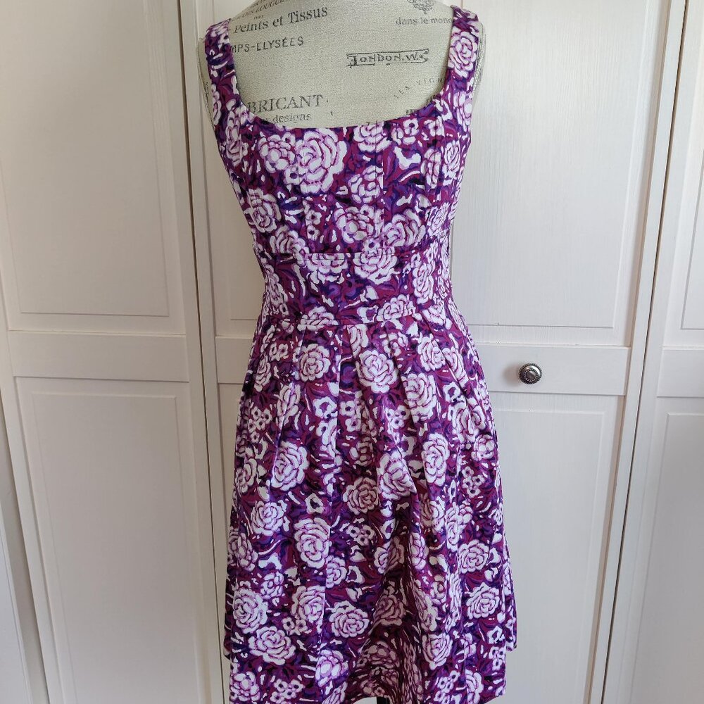 Corey P. Fuchsia Purple Floral Dress size 10
